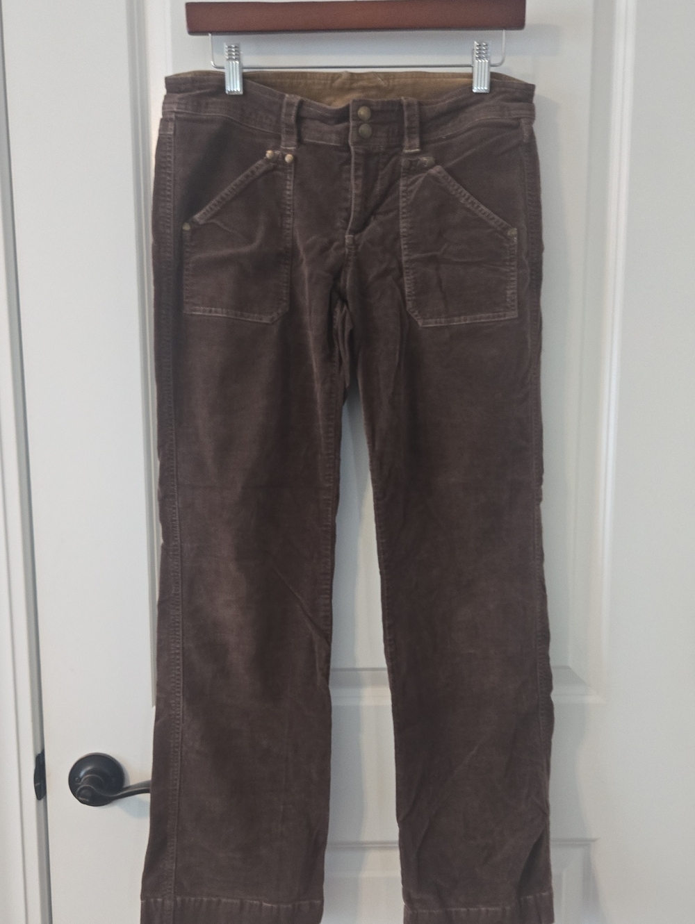 Kühl Brown Corduroy Pants with Brass Buttons